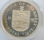 Av FDC GUERNSEY KM#32a " 25 PENCE ROYAL VISIT " DE 1978, Envoi, Autres pays, Série, Argent