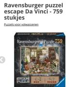 Ravensburger escape puzzel da Vinci, Ophalen of Verzenden, 500 t/m 1500 stukjes, Zo goed als nieuw