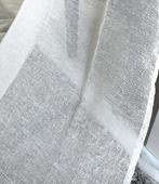 Linnenlook doorzichtige gordijnen - 240h, 140b, 2 panden, Enlèvement ou Envoi, Comme neuf, 100 à 150 cm, 200 cm ou plus