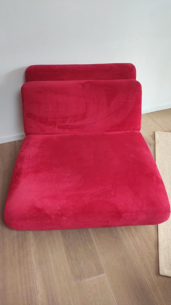 Rode sofa/slaapbank- Yoko Home, Huis en Inrichting, Slaapkamer | Slaapbanken, Gebruikt, 100 cm, Eenpersoons, Rood, Ophalen