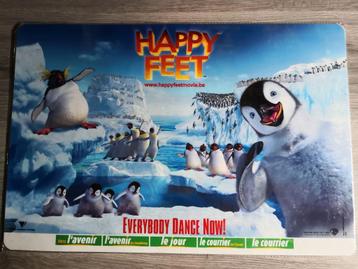 Set van 4 ongebruikte Happy Feet placemats beschikbaar voor biedingen