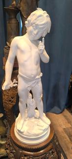 Grote Antieke Sevres biscuit beeld by Auguste Moreau 62 cm, Antiek en Kunst, Ophalen