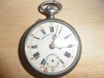 Montre à gousset ancienne de marque CHEMIN-DE-FER, Handtassen en Accessoires, Horloges | Antiek, Ophalen, Zilver, Zakhorloge