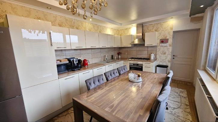 HOOGGLANS Hoekkeuken 410 cm x 190 cm, Huis en Inrichting, Keuken | Complete keukens, Gebruikt, Hoekkeuken, Crème, Hoogglans of Gelakt