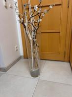 Hoge glazen vaas met decoratie (2 stuks verkrijgbaar), Huis en Inrichting, Woonaccessoires | Vazen, Ophalen, Zo goed als nieuw