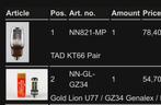 TAD KT66 + Gold Lion GZ34 rectifier tube, Muziek en Instrumenten, Ophalen of Verzenden