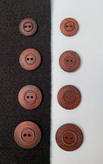 Rode houten knopen - 2 gaten - 15, 18, 20 en 22 mm, Ophalen of Verzenden, Nieuw