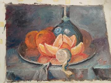 Doek met schilderij van M. VAN DEN BEMPT beschikbaar voor biedingen