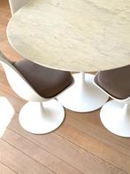 Ensemble table/chaises Saarinen Knoll, Huis en Inrichting, Tafels | Bijzettafels, Ophalen, Gebruikt, Rond