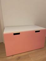 IKEA Stuva Målad : bankje met seelgoedkist, roze, Huis en Inrichting, Ophalen, Gebruikt, 50 tot 75 cm, Minder dan 50 cm