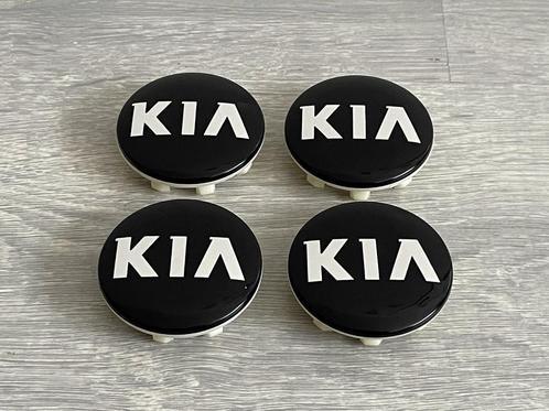 KIA Zwarte Naafdoppen / Naafkappen 58mm set van 4 stuks, Auto diversen, Wieldoppen, Nieuw, Verzenden