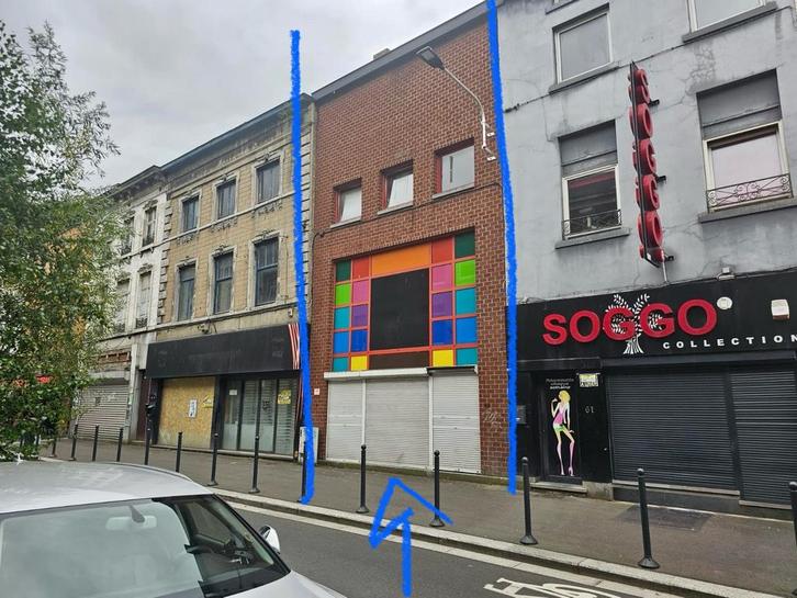 Immeuble commercial, Immo, Huizen en Appartementen te koop, Charleroi, tot 200 m², Woning met bedrijfsruimte, E