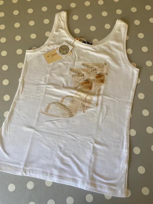Nieuwe top met pumps van Duranti maat L, Kleding | Dames, Topjes, Nieuw, Maat 42/44 (L), Wit, Zonder mouw, Ophalen of Verzenden