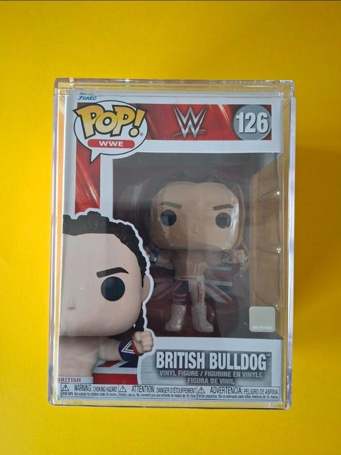 Funko Wwf British Bulldog + case, Verzamelen, Beelden en Beeldjes, Zo goed als nieuw, Mens, Ophalen of Verzenden