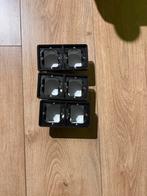 Niko hydro zwart 2 voudig horizontaal, Doe-het-zelf en Bouw, Ophalen of Verzenden, Nieuw, Stopcontact