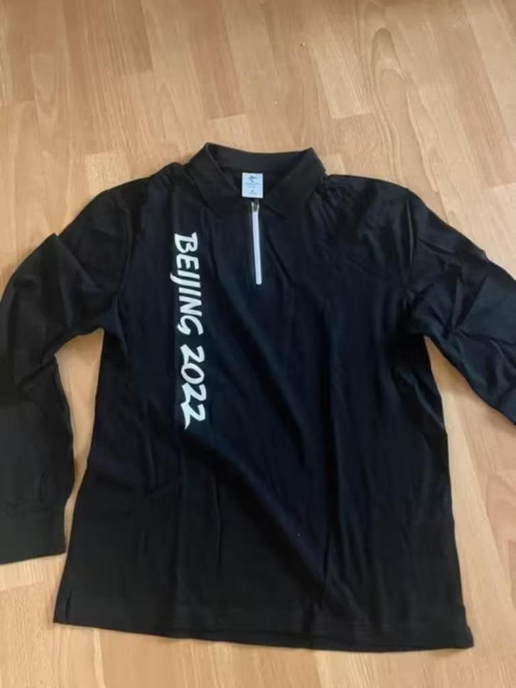 trui zipper winterspelen peking beijing medium, Kleding | Heren, Truien en Vesten, Zo goed als nieuw, Maat 48/50 (M), Zwart, Ophalen of Verzenden