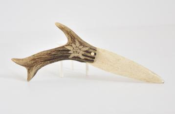 Vintage briefopener hertengewei - beenmes  beschikbaar voor biedingen