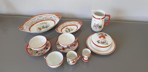 Vieux service à thé avec petits plats, Antiek en Kunst, Antiek | Servies los, Ophalen