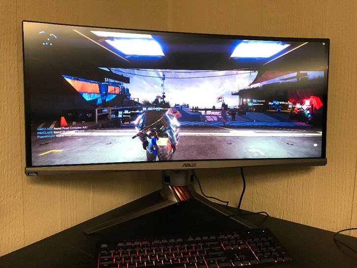 Asus ROG Swift PG348Q, Computers en Software, Monitoren, Gebruikt, 61 t/m 100 Hz, DisplayPort, HDMI, USB-C, Gaming, Ingebouwde speakers