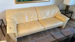 Durlet salon, leder geel, 3-zit en 2-zit, Ophalen, Gebruikt, Leer, Rechte bank