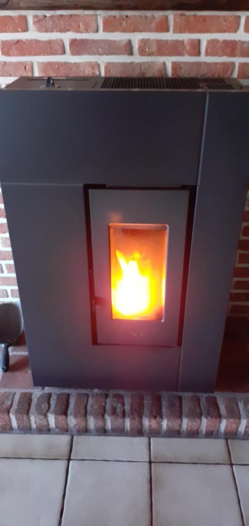 pelletkachel, Huis en Inrichting, Kachels, Gebruikt, Vrijstaand, Pelletkachel, Elektrisch, Ophalen