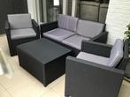 Loungeset, Tuin en Terras, Ophalen, 4 zitplaatsen, Kunststof, Zo goed als nieuw
