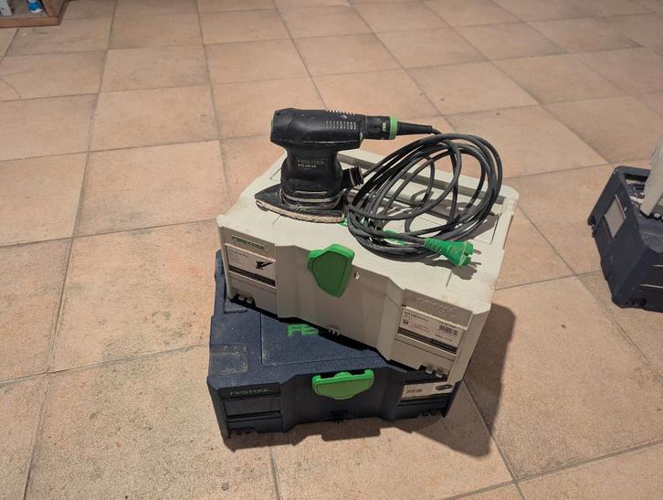 Festool vlakschuurmachine + extra box DTS 400 (driehoekig), Doe-het-zelf en Bouw, Gereedschap | Schuurmachines, Gebruikt, Vlakschuurmachine