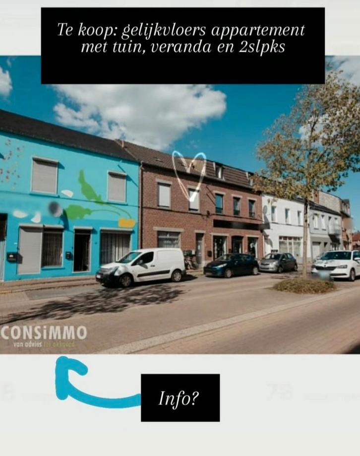 TE KOOP! Gelijkvloers appartement met veranda en privé tuin!, Immo, Huizen en Appartementen te koop