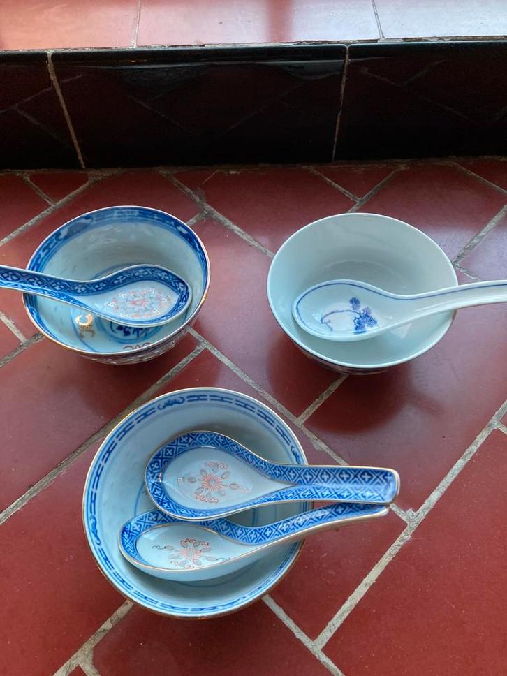 Chinese kommetjes met lepels, Antiek en Kunst, Antiek | Porselein, Ophalen