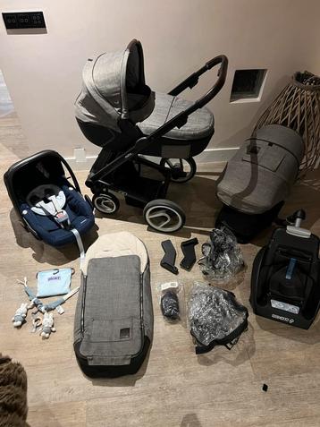 Mutsy Igo kinderwagen met maxi cosi set en veel accessoires, Avec siège auto, Enlèvement, Utilisé, Poussette
