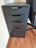 Ikea meuble ALEX 5 tiroirs Noir, Huis en Inrichting, Ophalen, Zo goed als nieuw