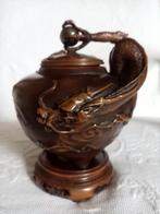 Bronze Asian Dragon driepoot parfumbrander 11/12cm, Antiek en Kunst, Antiek | Brons en Koper, Ophalen of Verzenden, Brons