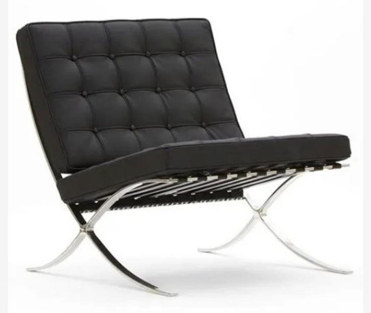 Mies Van der Rohe, het authentieke Barcelona, Huis en Inrichting, Fauteuils, Zo goed als nieuw, Leer, Ophalen