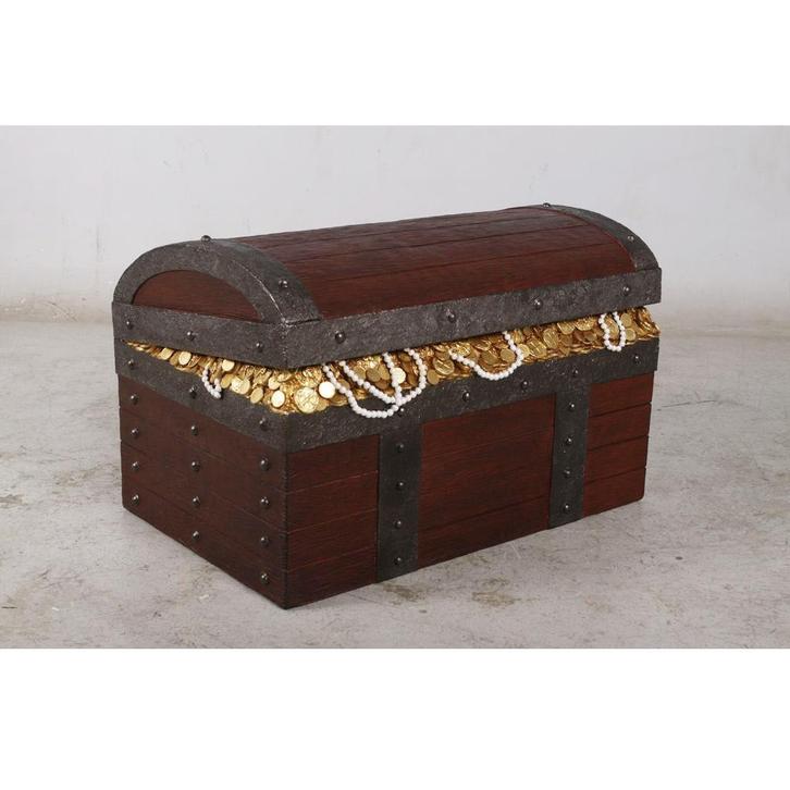 Pirate Treasure Chest – Piraat Schatkist - Breedte 77 cm, Huis en Inrichting, Woonaccessoires | Kisten, Nieuw, Ophalen