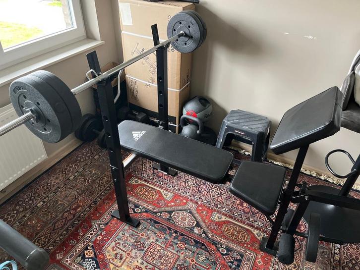 Adidas Multi-fitness bank Essential halterstation, Sport en Fitness, Fitnessmaterialen, Zo goed als nieuw, Fitnessbank, Ophalen