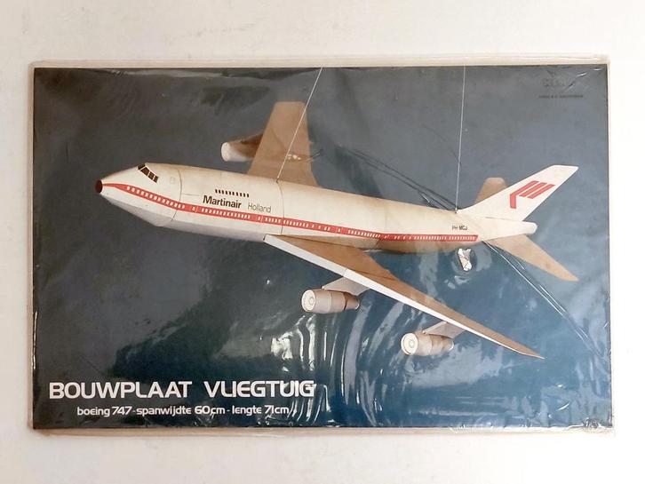 Martinair Boeing 747 bouwplaat, Verzamelen, Luchtvaart en Vliegtuigspotten, Zo goed als nieuw, Schaalmodel, Ophalen of Verzenden