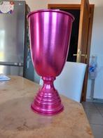 Roze metalen vaas, Overige materialen, Overige kleuren, Ophalen of Verzenden, Zo goed als nieuw