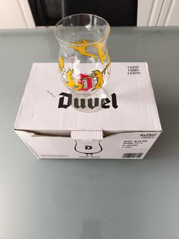 6 nieuwe Duvel glazen 25 cl 666 nog in de originele doos., Ophalen of Verzenden, Nieuw, Glas of Glazen, Duvel