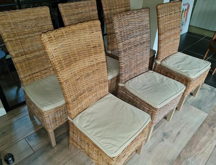Rotan stoel (6 beschikbaar), Maison & Meubles, Chaises, Enlèvement