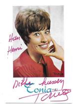 tonia - fotokaart + handtekening, Verzamelen, Ophalen of Verzenden