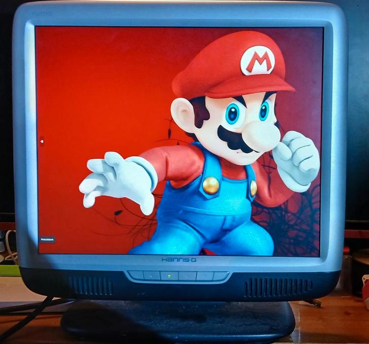 Moniteur PC 17 pouces Hanns-G avec câbles alim+câbleDVI-HDMI, Computers en Software, Vintage Computers, Ophalen