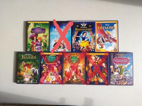 DVD'S Disney (o.a. Sneeuwwitje, Bambi, Dumbo,...), Cd's en Dvd's, Dvd's | Tekenfilms en Animatie, Zo goed als nieuw, Europees