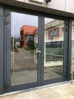 Dubbele deur alu met veiligheidsglas, Doe-het-zelf en Bouw, Ophalen, Gebruikt, 120 cm of meer, Buitendeur