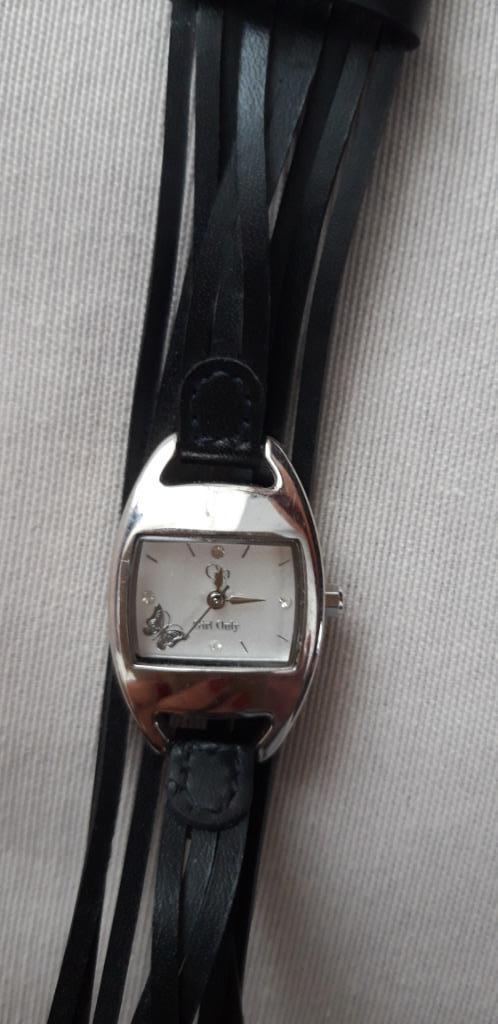 Dameshorloge met leren band merk Girl only, Handtassen en Accessoires, Horloges | Dames, Gebruikt, Polshorloge, Overige merken