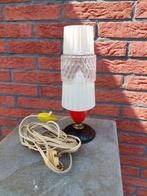 Lampe de chevet vintage, Utilisé, Moins de 50 cm, Enlèvement ou Envoi, Verre
