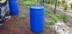blauwe ton 200 liter , eventueel voor regenwater !!!!, Tuin en Terras, 150 liter of meer, Ophalen, Zo goed als nieuw, Kunststof