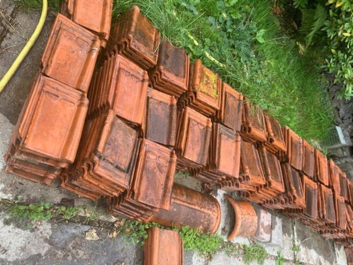 300  OUDE POTTELBERG DAKPANNEN GEBRUIKT, Doe-het-zelf en Bouw, Dakpannen en Dakbedekking, Gebruikt, Dakpannen, Steen of Klei, Rood