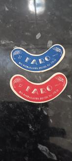 2 oude bieretiketten faro br Raemaeckers Dessel, Verzamelen, Ophalen of Verzenden, Zo goed als nieuw