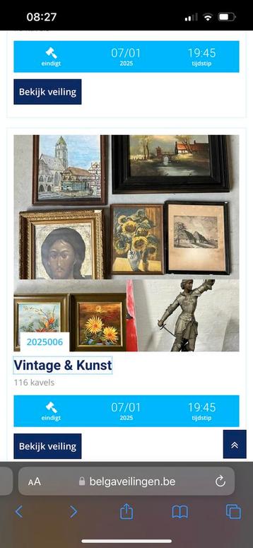 Belgaveilingen kunst & antiek  beschikbaar voor biedingen