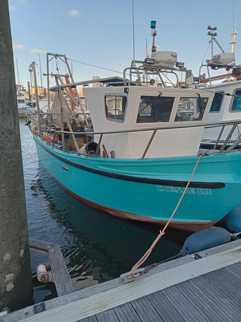 Garnaalboot, Watersport en Boten, Vis- en Consoleboten, Gebruikt, 70 pk of meer, 6 meter of meer, Diesel, Binnenboordmotor, Polyester